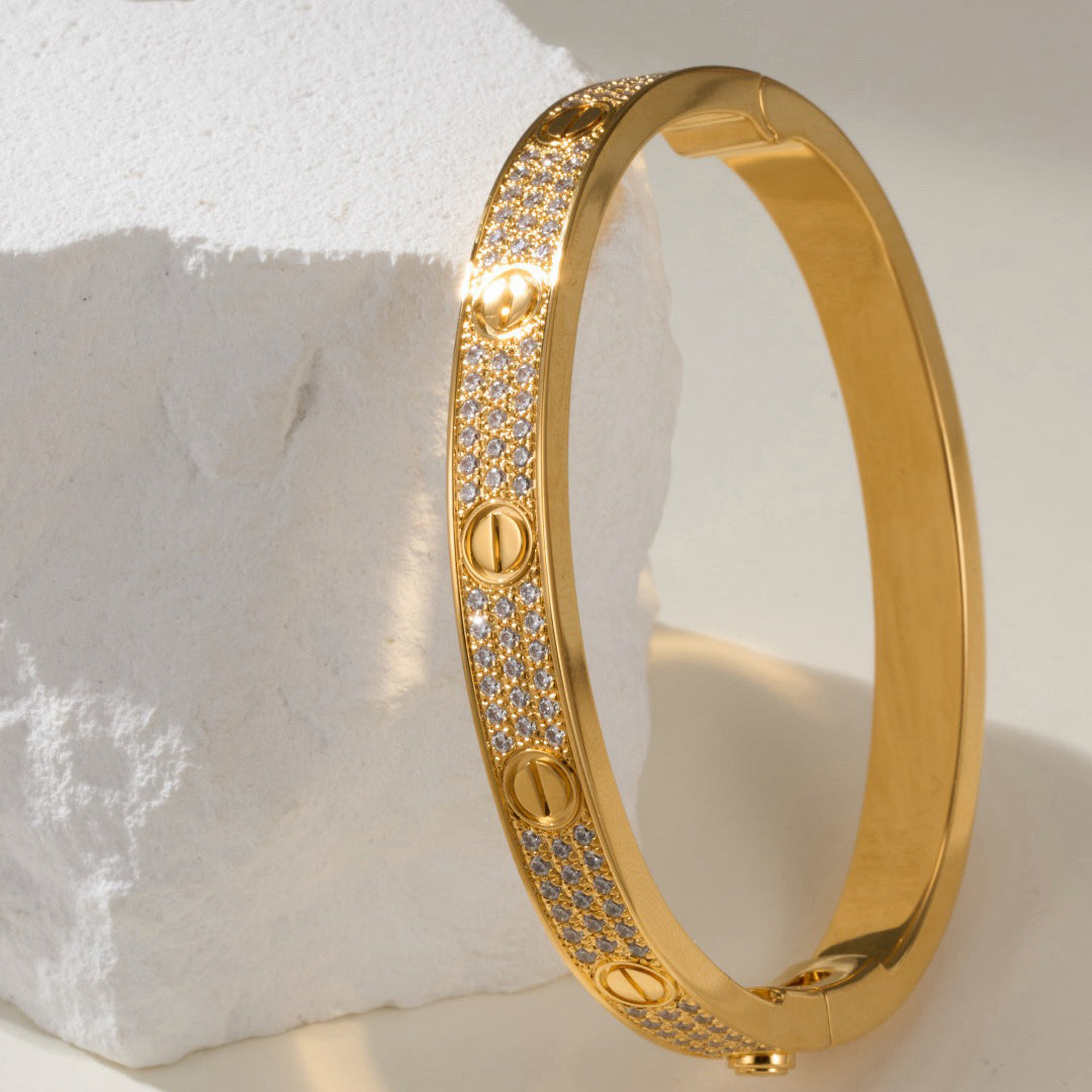 [OAKJURI Jewelry] LOVE BRACELET 6.1MM DIAMOND-PAVED