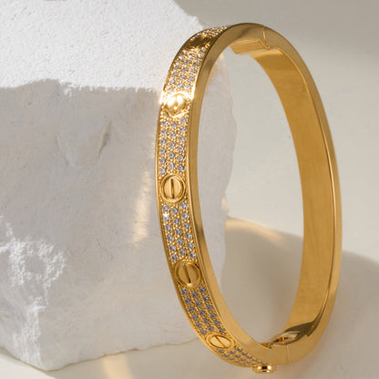 [OAKJURI Jewelry] LOVE BRACELET 6.1MM DIAMOND-PAVED