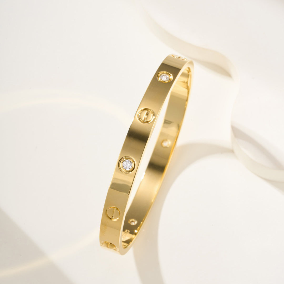 [OAKJURI Jewelry] LOVE BRACELET 6.1MM 4 DIAMONDS