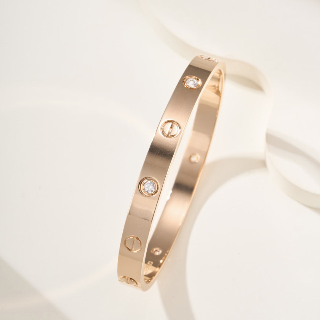 [OAKJURI Jewelry] LOVE BRACELET 6.1MM 4 DIAMONDS