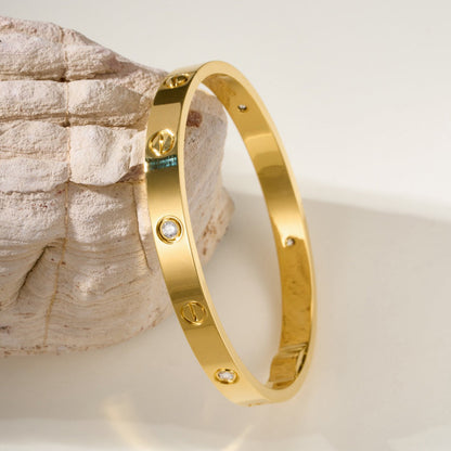 [OAKJURI Jewelry] LOVE BRACELET 6.1MM 4 DIAMONDS