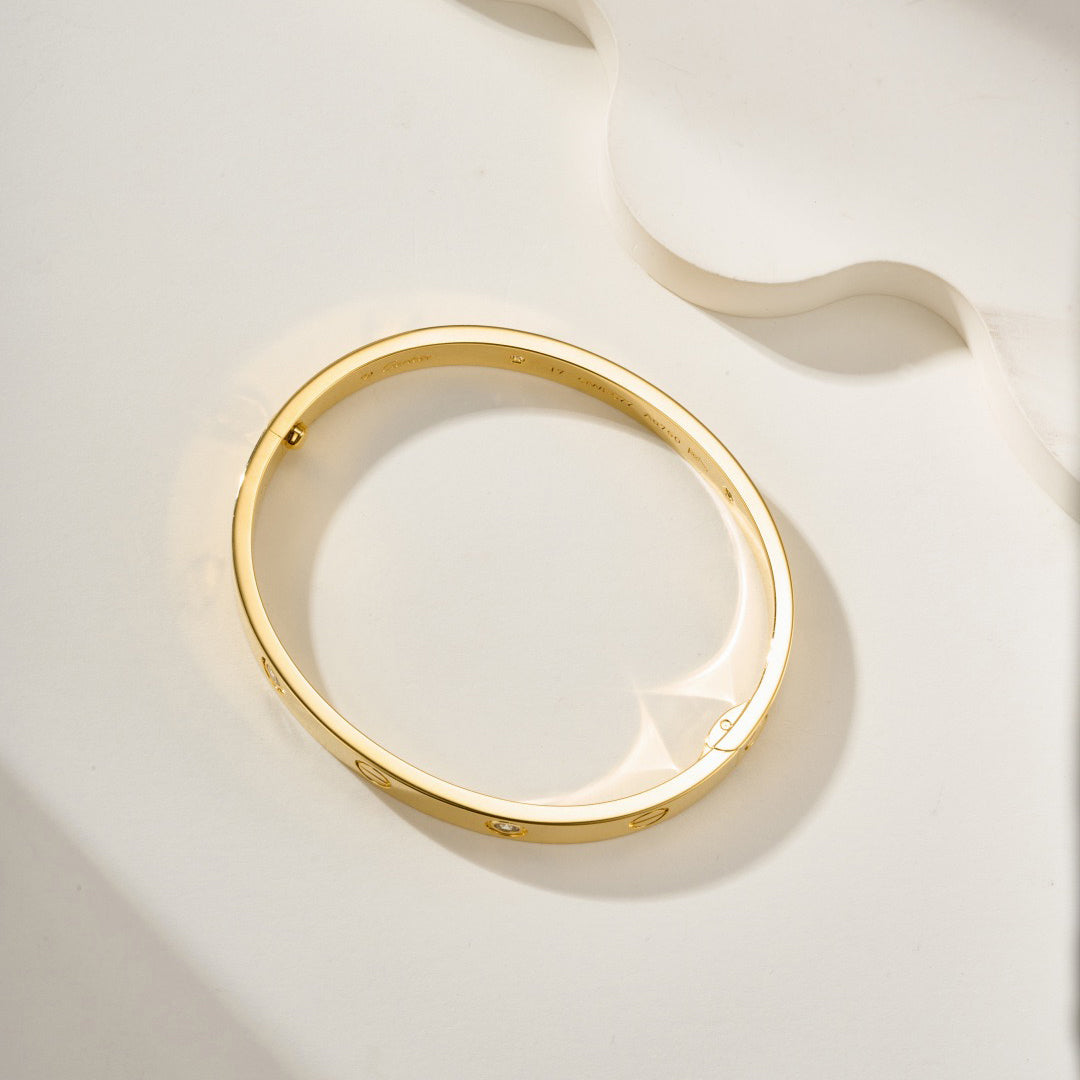 [OAKJURI Jewelry] LOVE BRACELET 6.1MM 4 DIAMONDS