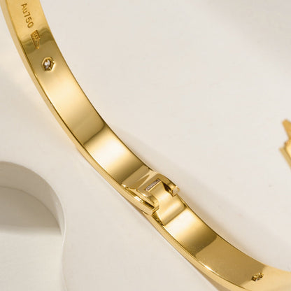 [OAKJURI Jewelry] LOVE Classic & JUSTE Diamond Bracelet Stack Set