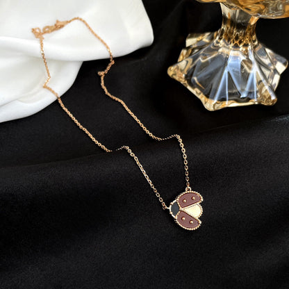 [OAKJURI Jewelry]LUCKY  CARNELIANS LADYBUG NECKLACE