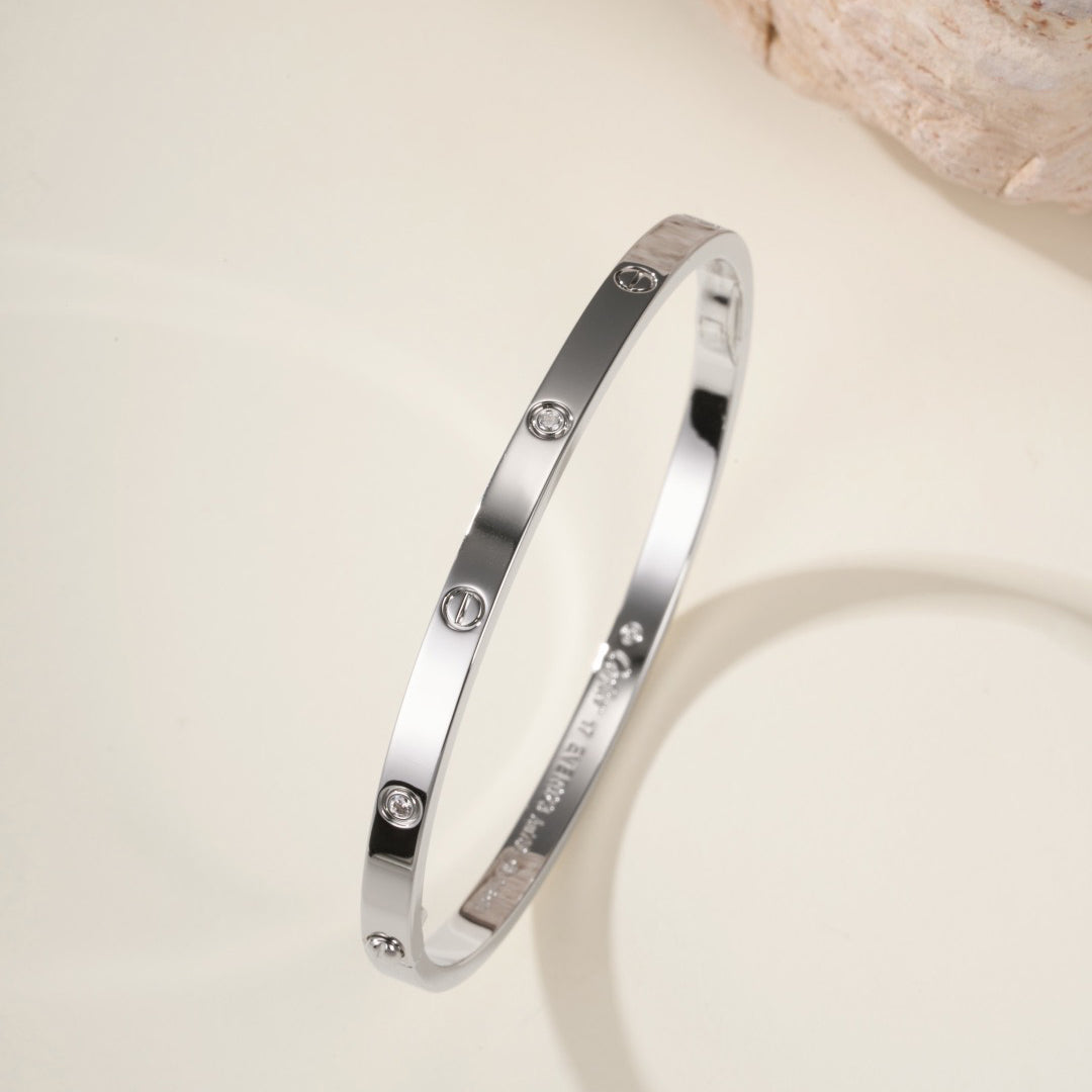 [OAKJURI Jewelry] LOVE BRACELET 3.65MM 6 DIAMONDS