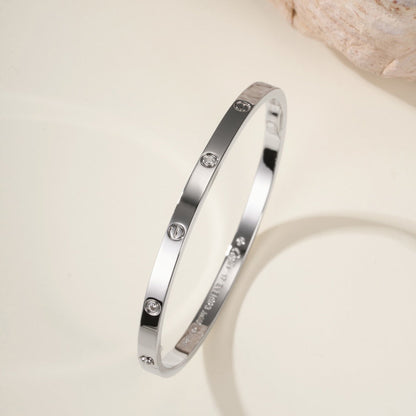 [OAKJURI Jewelry] LOVE BRACELET 3.65MM 6 DIAMONDS