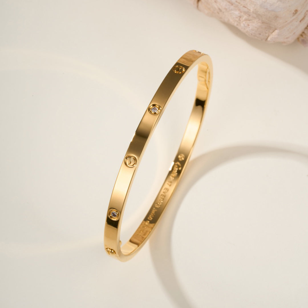 [OAKJURI Jewelry] LOVE BRACELET 3.65MM 6 DIAMONDS