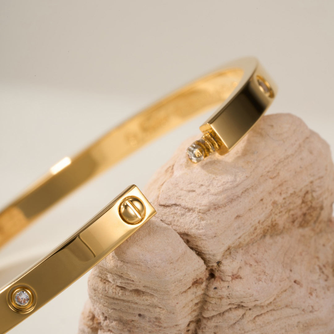 [OAKJURI Jewelry] LOVE BRACELET 3.65MM 6 DIAMONDS