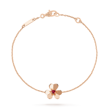 [OAKJURI Jewelry]FRIVOLE GOLD FLOWER PINK MALACHITE BRACELET