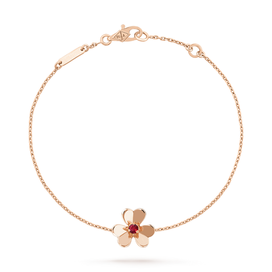 [OAKJURI Jewelry]FRIVOLE GOLD FLOWER PINK MALACHITE BRACELET