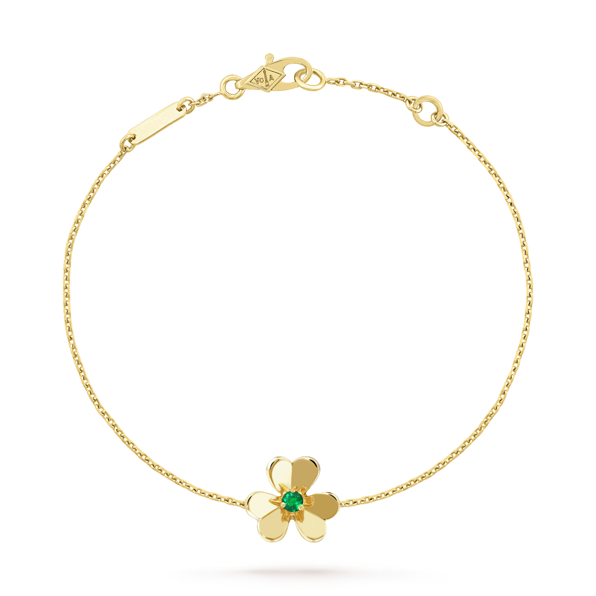 [OAKJURI Jewelry]FRIVOLE GOLD FLOWER PINK MALACHITE BRACELET