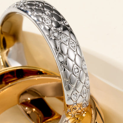 [OAKJURI Jewelry] TRINITY  RING LEOPARD PRINT