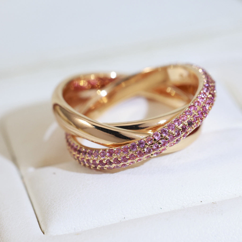 [OAKJURI Jewelry] TRINITY 3.2MM RING PINK DIAMOND