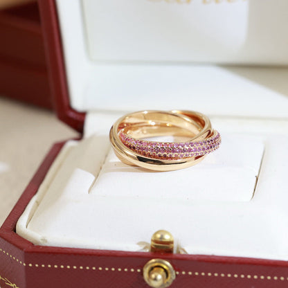 [OAKJURI Jewelry] TRINITY 3.2MM RING PINK DIAMOND