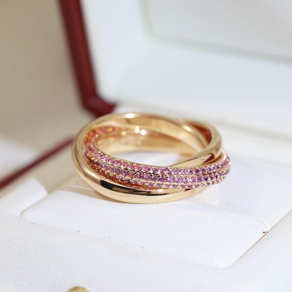 [OAKJURI Jewelry] TRINITY 3.2MM RING PINK DIAMOND