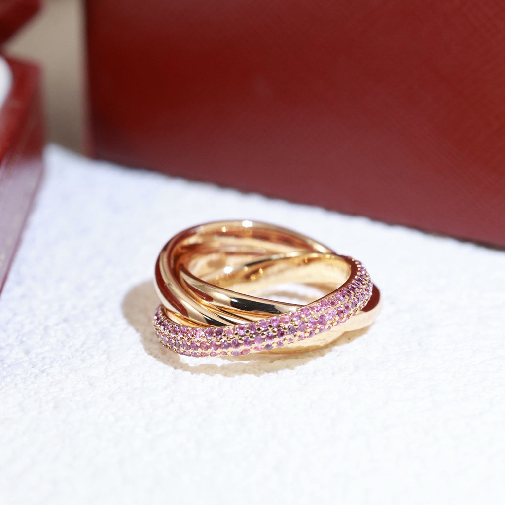 [OAKJURI Jewelry] TRINITY 3.2MM RING PINK DIAMOND