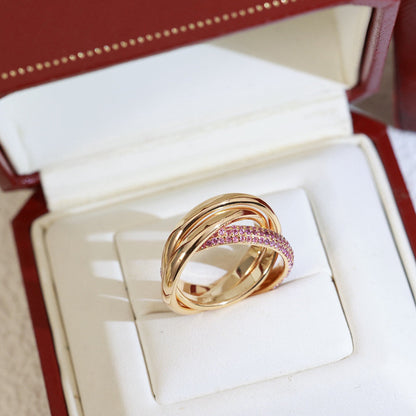 [OAKJURI Jewelry] TRINITY 3.2MM RING PINK DIAMOND