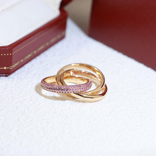 [OAKJURI Jewelry] TRINITY 3.2MM RING PINK DIAMOND