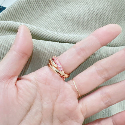 [OAKJURI Jewelry] TRINITY 3.2MM RING PINK DIAMOND
