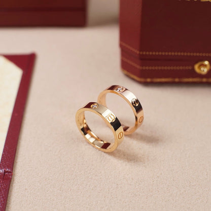 [OAKJURI Jewelry] LOVE 4MM 1 DIAMOND RING