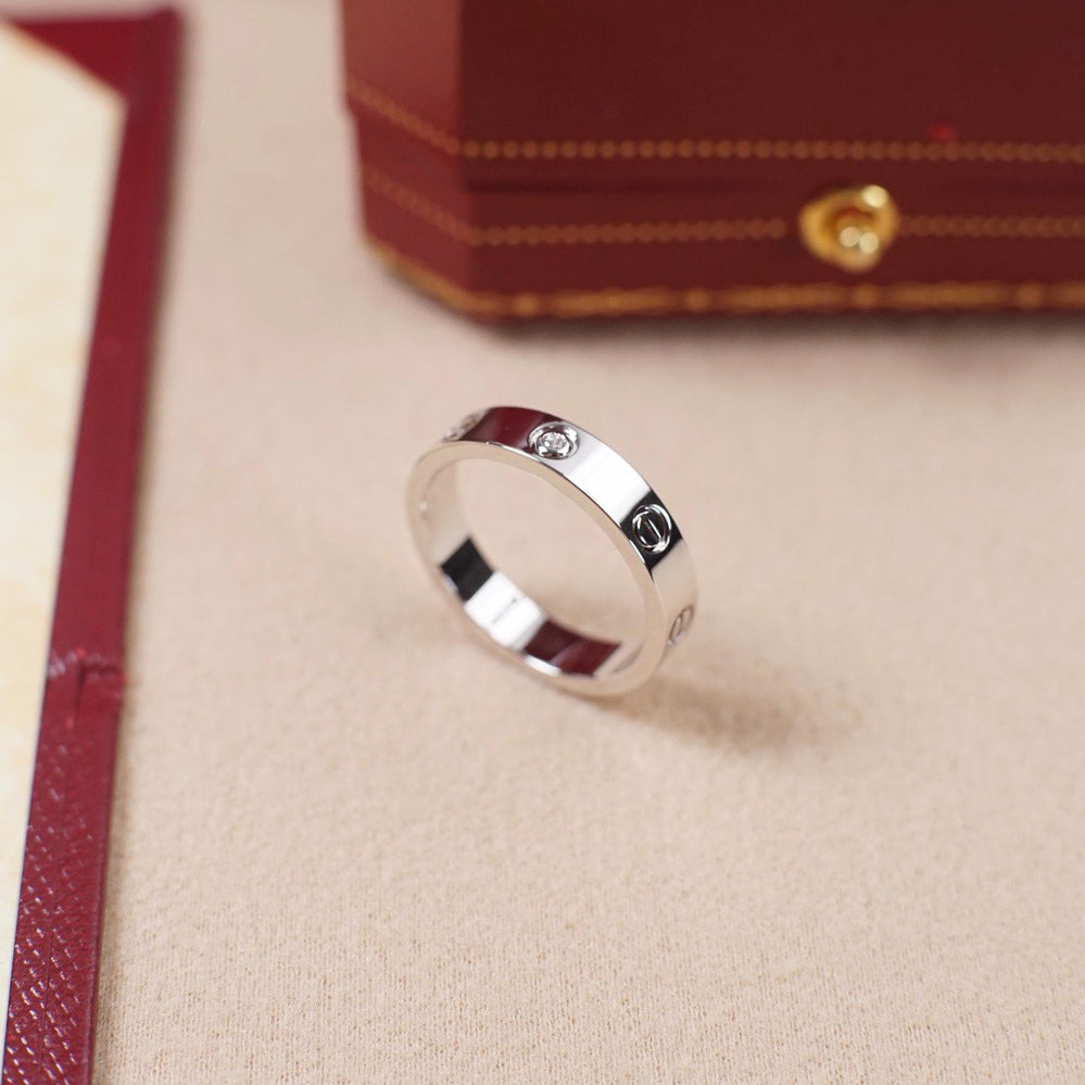 [OAKJURI Jewelry] LOVE 4MM 1 DIAMOND RING