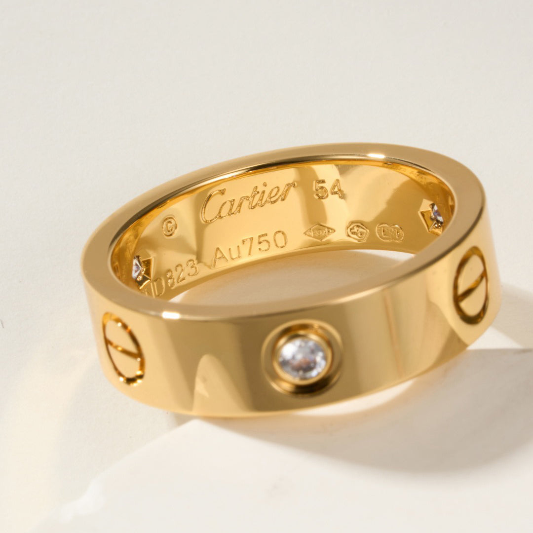 [OAKJURI Jewelry] LOVE 4MM 1 DIAMOND RING