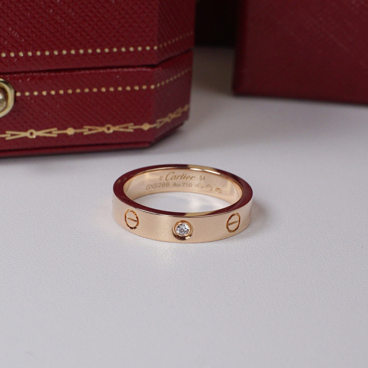 [OAKJURI Jewelry] LOVE 4MM 1 DIAMOND RING
