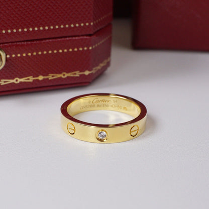 [OAKJURI Jewelry] LOVE 4MM 1 DIAMOND RING