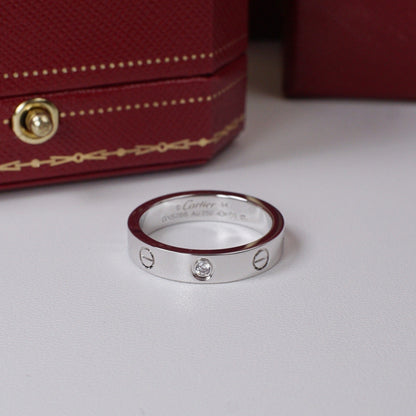 [OAKJURI Jewelry] LOVE 4MM 1 DIAMOND RING