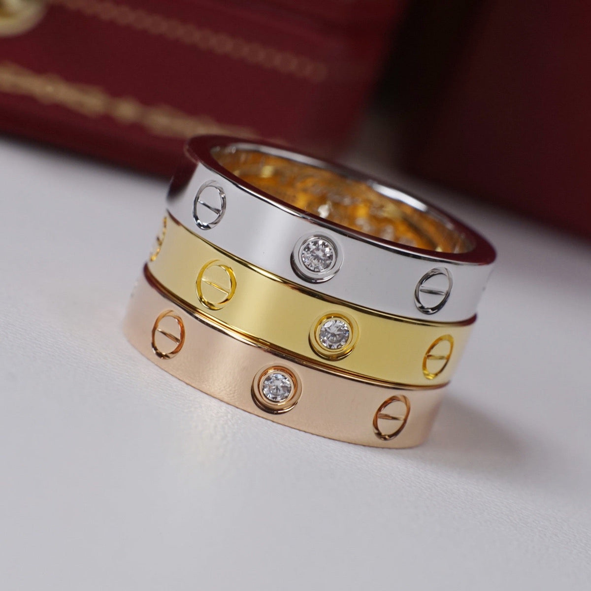 [OAKJURI Jewelry] LOVE 4MM 1 DIAMOND RING