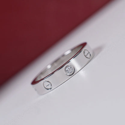 [OAKJURI Jewelry] LOVE 4MM 1 DIAMOND RING