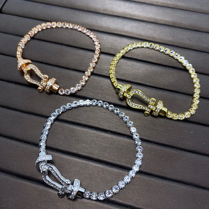 [OAKJURI Jewelry]FORCE  HORSESHOE  DIAMOND TENNIS BRACELET