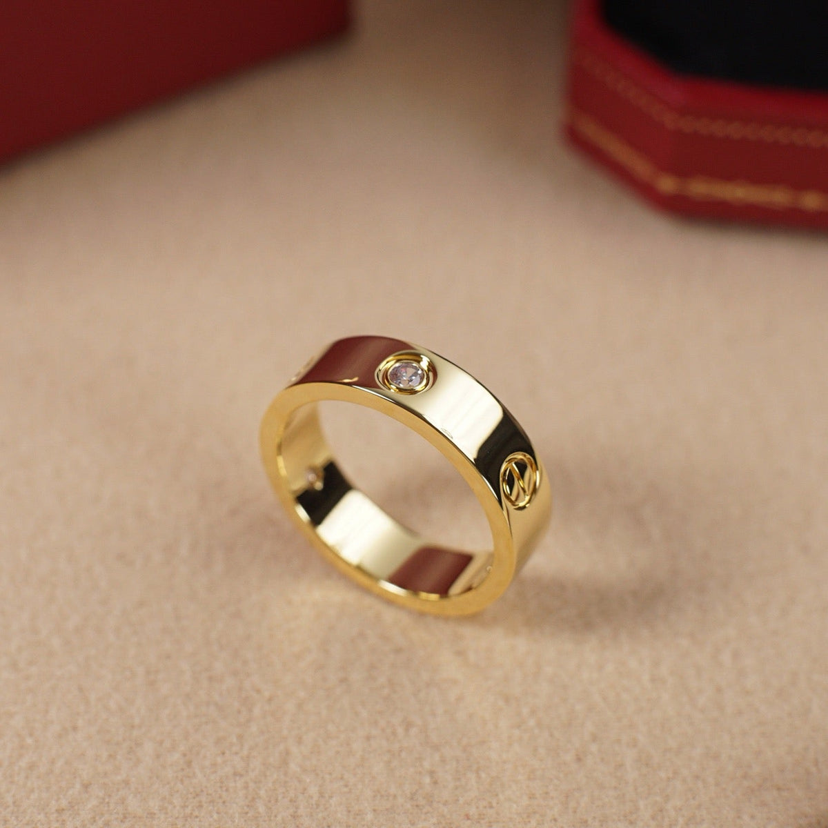 [OAKJURI Jewelry] LOVE 5.5MM 3 DIAMOND RING