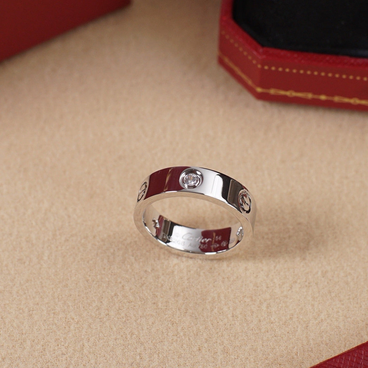 [OAKJURI Jewelry] LOVE 5.5MM 3 DIAMOND RING