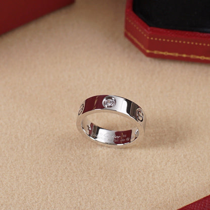 [OAKJURI Jewelry] LOVE 5.5MM 3 DIAMOND RING