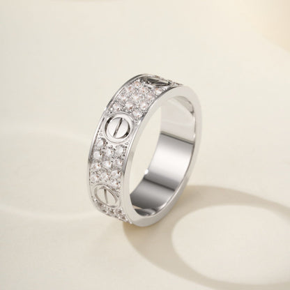 [OAKJURI Jewelry] LOVE RING 5.5MM DIAMONDS PAVED