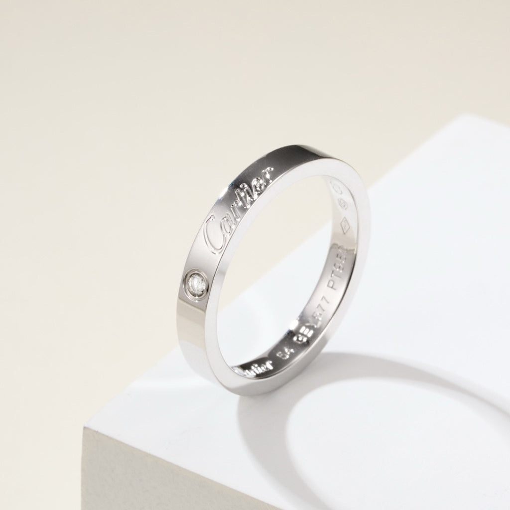 [OAKJURI Jewelry] LOVE RING 4MM 1 DIAMOND