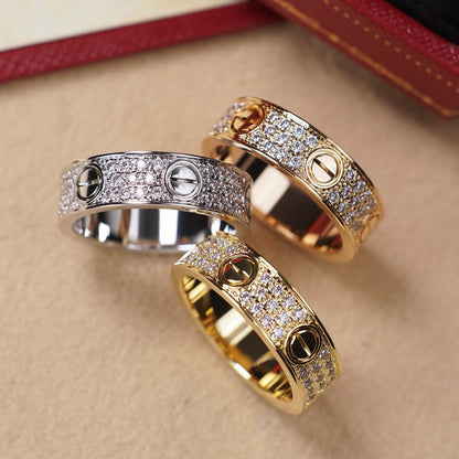 [OAKJURI Jewelry] LOVE RING 5.5MM DIAMONDS PAVED
