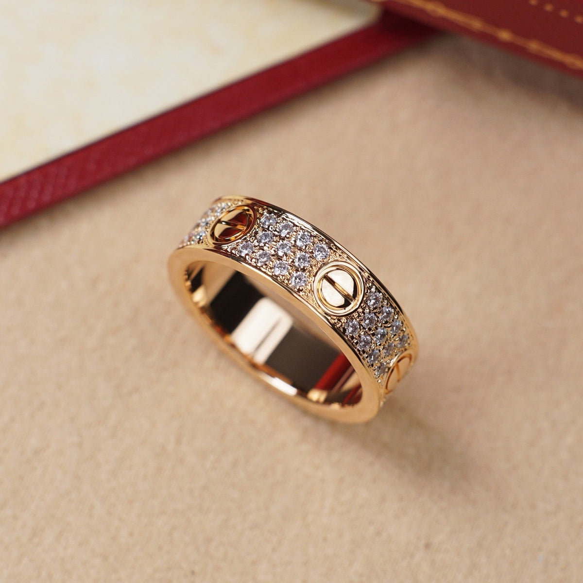 [OAKJURI Jewelry] LOVE RING 5.5MM DIAMONDS PAVED