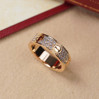 [OAKJURI Jewelry] LOVE RING 5.5MM DIAMONDS PAVED