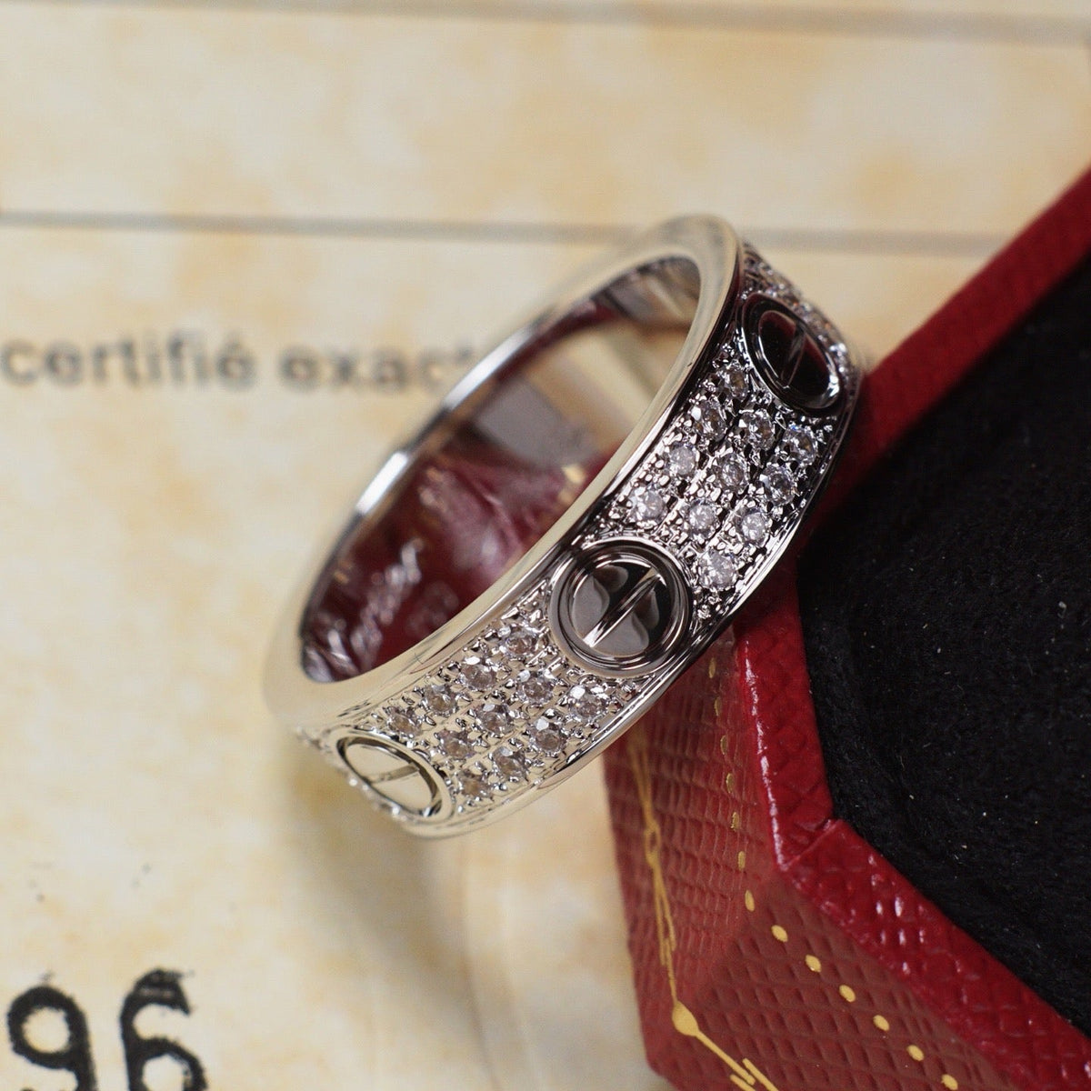 [OAKJURI Jewelry] LOVE RING 5.5MM DIAMONDS PAVED