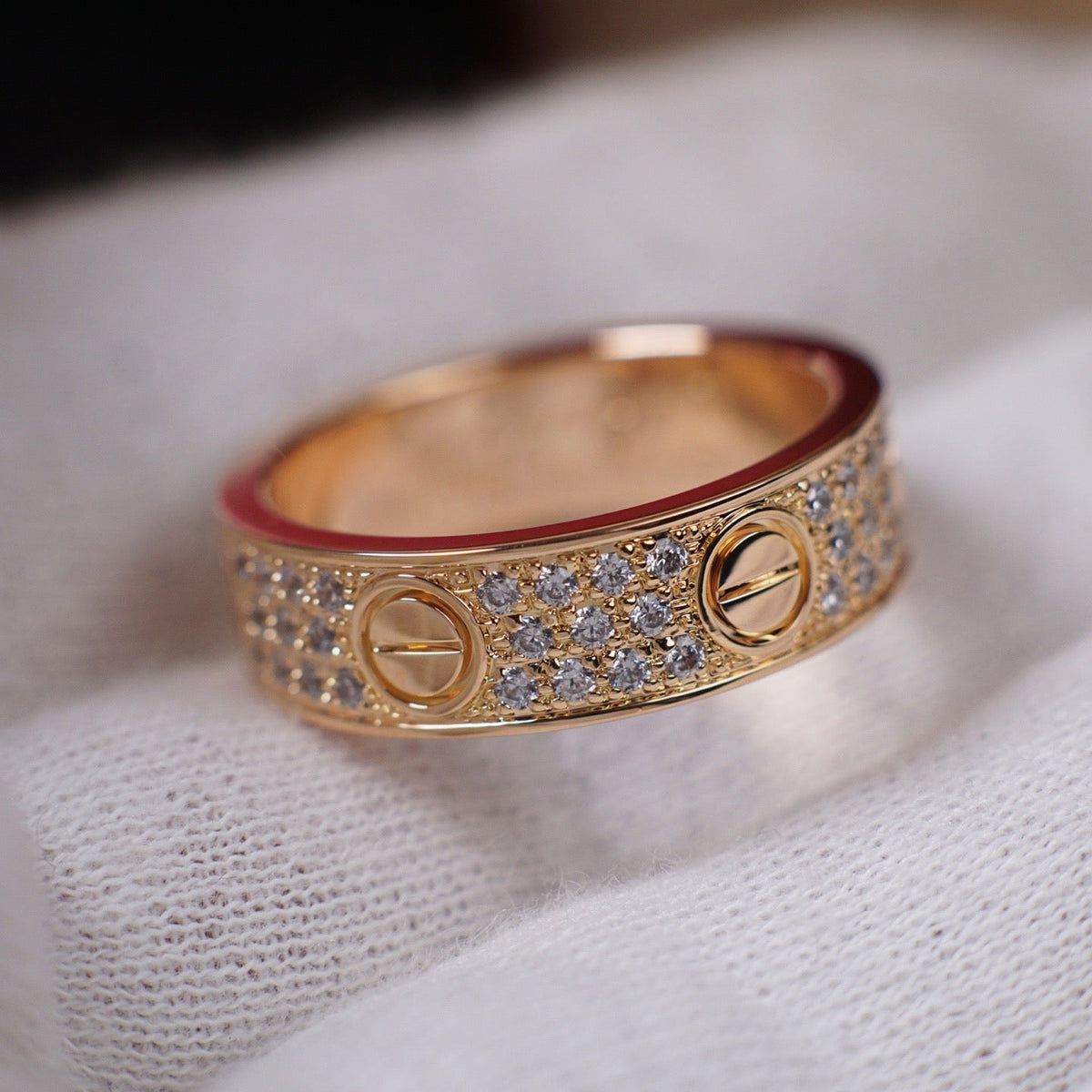 [OAKJURI Jewelry] LOVE RING 5.5MM DIAMONDS PAVED