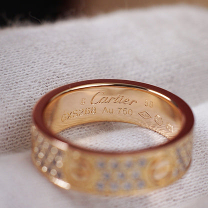 [OAKJURI Jewelry] LOVE RING 5.5MM DIAMONDS PAVED