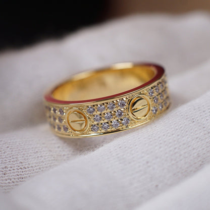 [OAKJURI Jewelry] LOVE RING 5.5MM DIAMONDS PAVED