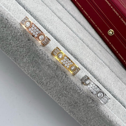 [OAKJURI Jewelry] LOVE 5.5MM FULL-PAVE 6-DIAMOND RING