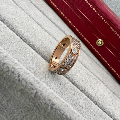 [OAKJURI Jewelry] LOVE 5.5MM FULL-PAVE 6-DIAMOND RING