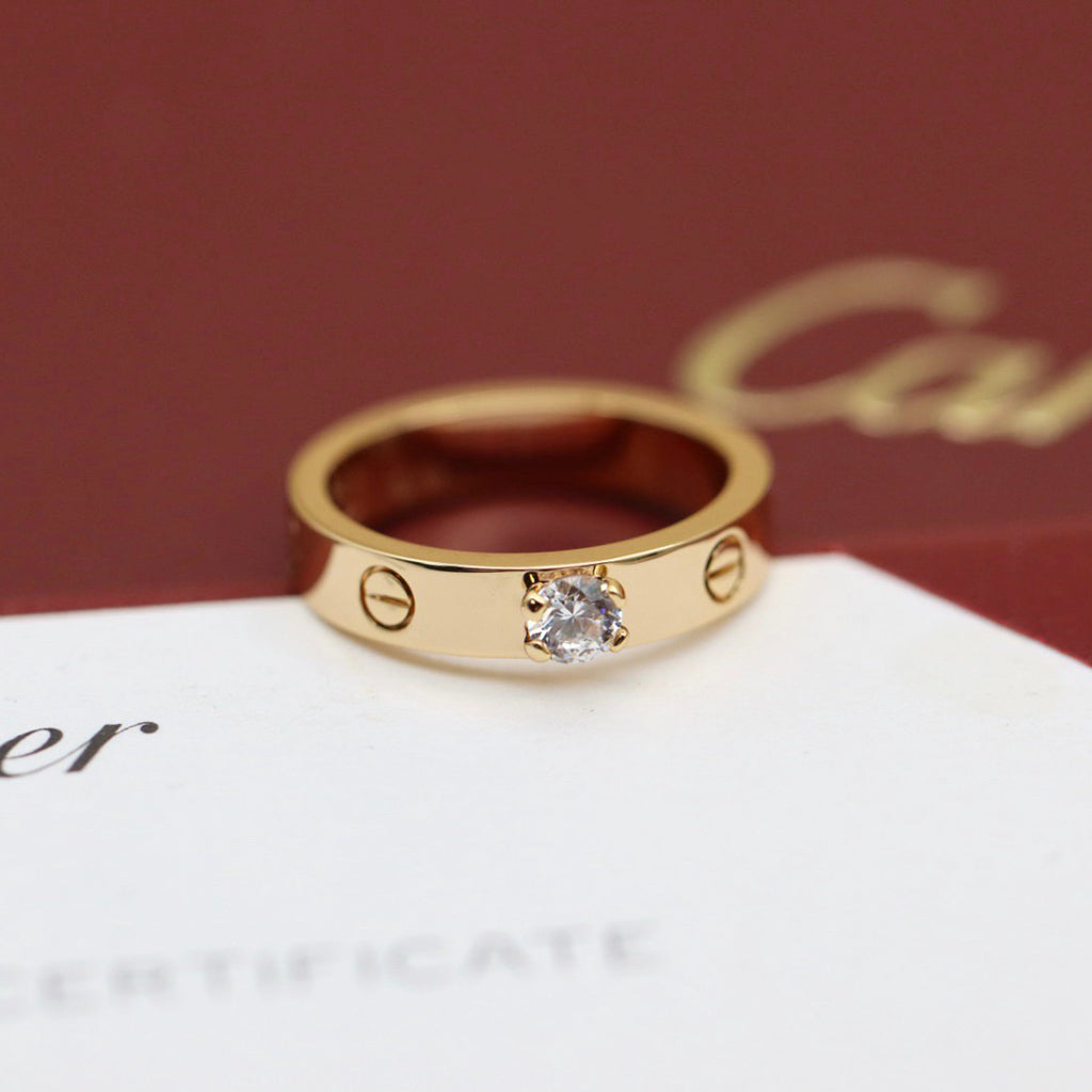 [OAKJURI Jewelry] LOVE RING 3.6MM 1 BIG DIAMOND