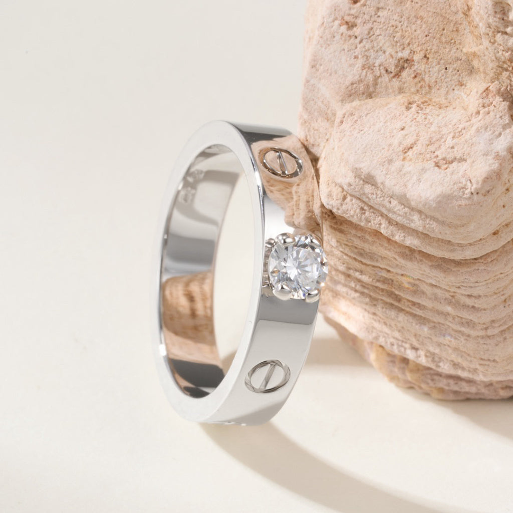 [OAKJURI Jewelry] LOVE RING 3.6MM 1 BIG DIAMOND