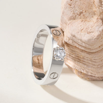 [OAKJURI Jewelry] LOVE RING 3.6MM 1 BIG DIAMOND