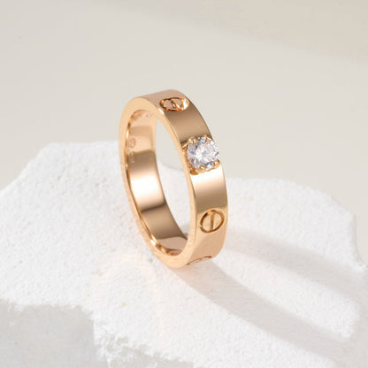 [OAKJURI Jewelry] LOVE RING 3.6MM 1 BIG DIAMOND